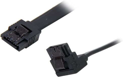 نيبون لابس كابل ساتا 10 انش مع مزلاج قفل من SATA3L0.8FT-90/180BK - اسود in Kuwait
