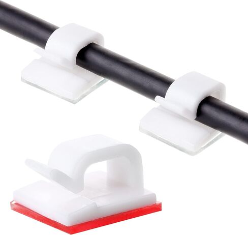 مستر.بين - مشابك كابلات، عبوة من 30 قطعة، ابيض، منظم اسلاك لاصق، منظم كابلات، حامل اسلاك للمكتب، حامل كابلات، مشابك اسلاك، حافظة اسلاك، منظم اسلاك مكتب، مشبك سلك، حامل اسلاك in Kuwait