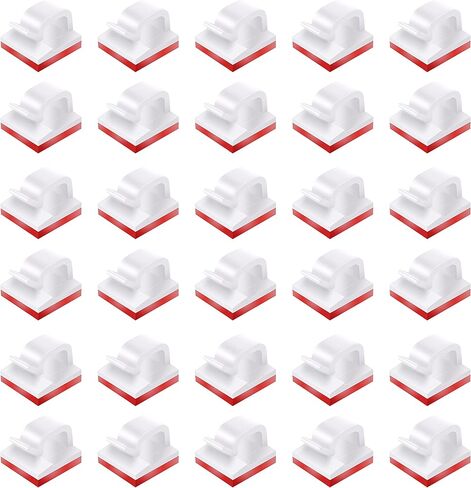 مستر.بين - مشابك كابلات، عبوة من 30 قطعة، ابيض، منظم اسلاك لاصق، منظم كابلات، حامل اسلاك للمكتب، حامل كابلات، مشابك اسلاك، حافظة اسلاك، منظم اسلاك مكتب، مشبك سلك، حامل اسلاك in Kuwait