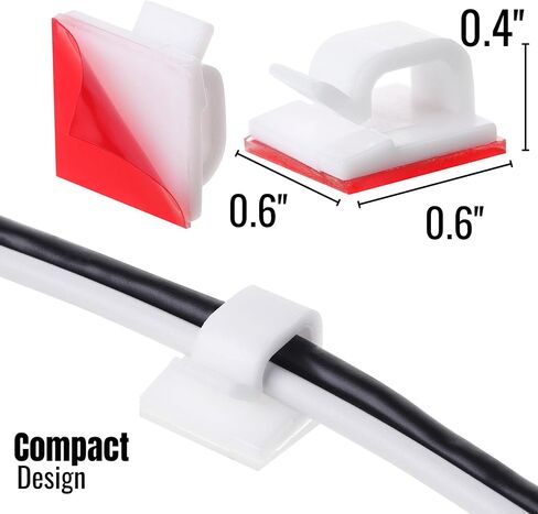 مستر.بين - مشابك كابلات، عبوة من 30 قطعة، ابيض، منظم اسلاك لاصق، منظم كابلات، حامل اسلاك للمكتب، حامل كابلات، مشابك اسلاك، حافظة اسلاك، منظم اسلاك مكتب، مشبك سلك، حامل اسلاك in Kuwait