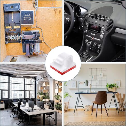 مستر.بين - مشابك كابلات، عبوة من 30 قطعة، ابيض، منظم اسلاك لاصق، منظم كابلات، حامل اسلاك للمكتب، حامل كابلات، مشابك اسلاك، حافظة اسلاك، منظم اسلاك مكتب، مشبك سلك، حامل اسلاك in Kuwait