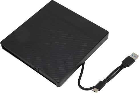 Sanpyl External CD DVD Drive, 5Gbps Portable Optical Drive USB C Burner, USB3.0 USB2.0 ROM Rewriter Writer Duplicator, for Win xp, for Win 2003,for Win7, for Win 8, for Win 10, for Vista, in Saudi Arabia