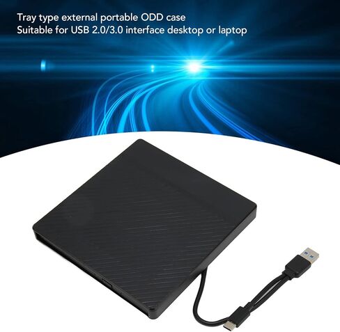 Sanpyl External CD DVD Drive, 5Gbps Portable Optical Drive USB C Burner, USB3.0 USB2.0 ROM Rewriter Writer Duplicator, for Win xp, for Win 2003,for Win7, for Win 8, for Win 10, for Vista, in Saudi Arabia