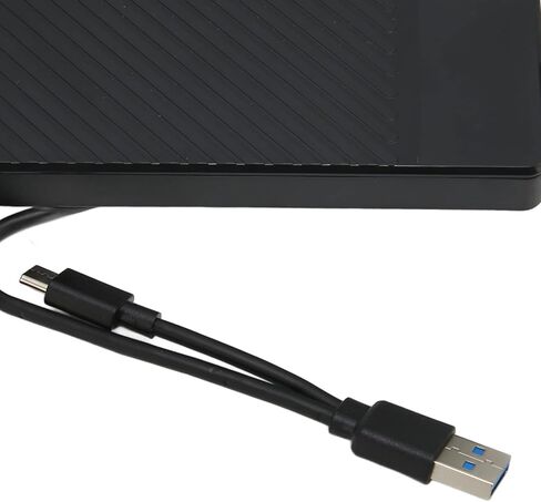 Sanpyl External CD DVD Drive, 5Gbps Portable Optical Drive USB C Burner, USB3.0 USB2.0 ROM Rewriter Writer Duplicator, for Win xp, for Win 2003,for Win7, for Win 8, for Win 10, for Vista, in Saudi Arabia