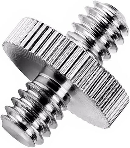 6 Pack International Standard 1/4"-20 Male to 1/4"-20 Male Threaded Tripod Screw Adapter Standard Tripod Mounting Thread Camera Screw Adapter Converter,Precision Made in Saudi Arabia
