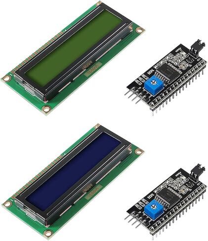 DKARDU 2 قطعة IIC/ I2C/ TWI LCD محول الواجهة التسلسلية وحدة لوحة الواجهة التسلسلية + وحدة عرض LCD LCD1602 أصفر أزرق مع خط دوبونت لاردوينو in Saudi Arabia