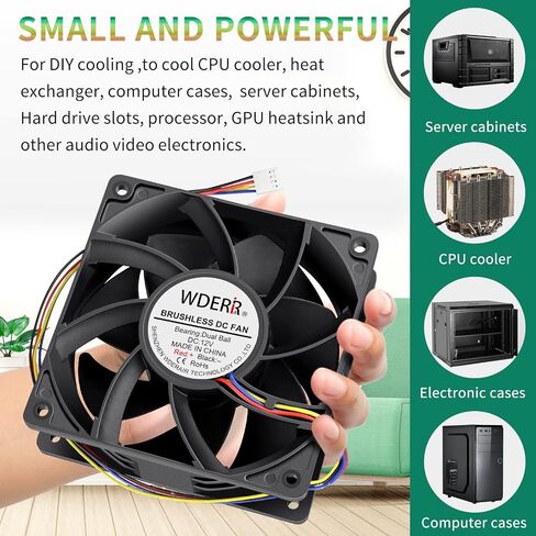 80mm × 38mm PWM Compact 12V 4Pin High Speed 3-Inch Case Cooling Fan in Saudi Arabia