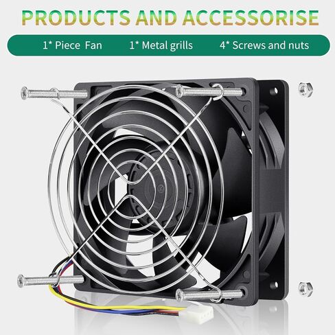 80mm × 38mm PWM Compact 12V 4Pin High Speed 3-Inch Case Cooling Fan in Saudi Arabia