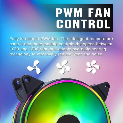 PCCOOLER 120mm Case Fan 3 Pack Dual Light Loop Series, Premium RGB PWM Fan with Controller, Advanced Customization with 7 Colors & 10 Lighting Modes, High Performance Computer Cooling Fan for PC Case in Saudi Arabia
