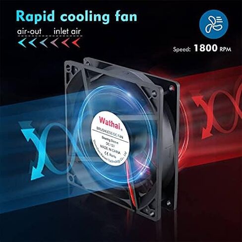 Wathai 92mm 12V DC Brushless Fan 2 Pin PC Case Computer Cooling Fan in Kuwait