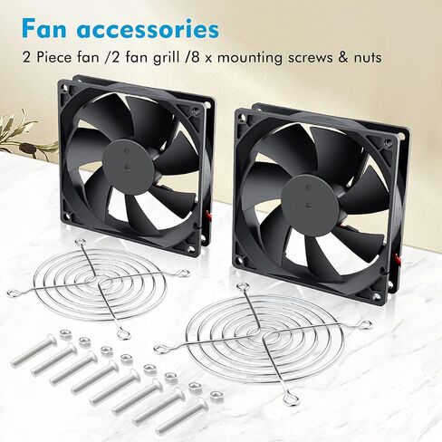 Wathai 92mm 12V DC Brushless Fan 2 Pin PC Case Computer Cooling Fan in Kuwait