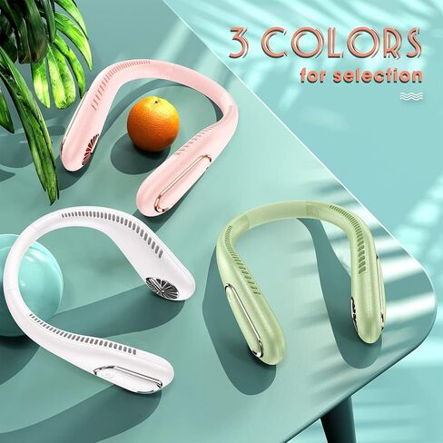 مروحة الرقبة المحمولة من MATEPROX، مروحة تبريد بدون شفرات تعمل ببطارية 4000 مللي أمبير في الساعة، 2023 مراوح شخصية جديدة يمكن ارتداؤها بدون استخدام اليدين مع 3 سرعات تويست 360 درجة وقابلة لإعادة الشحن عبر USB للأماكن الداخلية والخارجية والرياضة - وردي in Kuwait