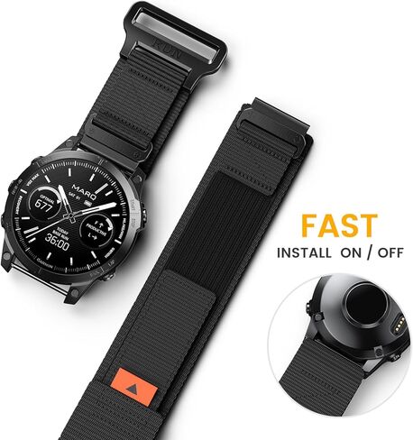 سوار نايلون ABELTA متوافق مع Fenix ​​7X Fenix ​​6X Fenix ​​5X، سوار ساعة فيلكرو نايلون 26 مم لـ Fenix ​​7X Pro، Fenix ​​6X Pro، Fenix ​​5X Plus، Fenix ​​3 HR، Fenix ​​3، Descent Mk1/2، Enduro، quatix in Kuwait