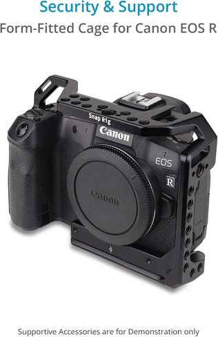 قفص كاميرا PROAIM SnapRig متوافق مع كاميرا Canon EOS R DSLR. هيكل من الألومنيوم باستخدام الحاسب الآلي. قفص مجهز بفتحات للحزام. يسمح بالتركيب السريع والتركيب على حامل ثلاثي القوائم (CG210) in Saudi Arabia