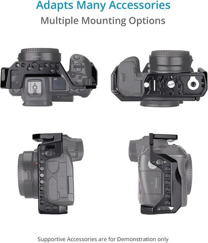 قفص كاميرا PROAIM SnapRig متوافق مع كاميرا Canon EOS R DSLR. هيكل من الألومنيوم باستخدام الحاسب الآلي. قفص مجهز بفتحات للحزام. يسمح بالتركيب السريع والتركيب على حامل ثلاثي القوائم (CG210) in Saudi Arabia