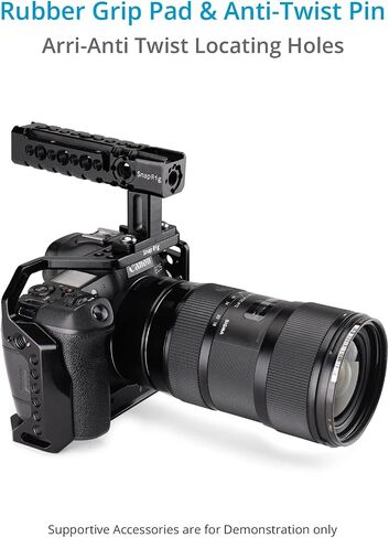 قفص كاميرا PROAIM SnapRig متوافق مع كاميرا Canon EOS R DSLR. هيكل من الألومنيوم باستخدام الحاسب الآلي. قفص مجهز بفتحات للحزام. يسمح بالتركيب السريع والتركيب على حامل ثلاثي القوائم (CG210) in Saudi Arabia