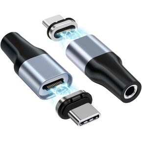 USB C Magnetic Adapter Right Angle USB C Adapter 24 pin Male to Female Connector 24pins 100W PD Fast Charge 20Gbs Data Transfer USB3.1, Champagne Gold in Kuwait