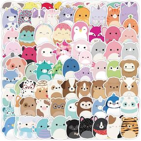 100 قطعة من ملصقات كرتونية لطيفة، ملصقات فينيل صغيرة جمالية لزجاجة المياه واللابتوب والجيتار ولوح التزلج، ملصقات سكويشمالو مقاومة للماء للاطفال والبنات والمراهقين in Kuwait