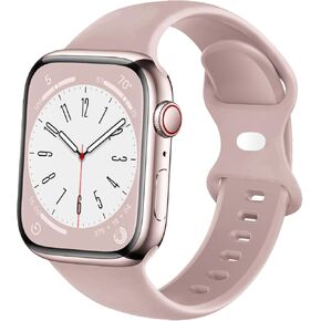 JXGM Compatible with Apple Watch Bands 38mm 40mm 41mm 42mm 44mm 45mm,Soft Silicone Sport Wristbands Replacement Strap for iWatch Series SE 7 6 5 4 3 2 1 Sport Edition for Women Men, Black, Classic01 in Saudi Arabia
