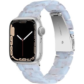 OCEBEEC Resin Bands Compatible with Apple Watch 38mm 40mm 41mm 42mm 44mm 45mm 49mm, Light Resin Strap Bracelet Replacement for iWatch SE Series 9/8/7/6/5/4/3/2/1 Ultra 2 Women