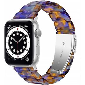 أحزمة راتينج OCEBEEC متوافقة مع ساعة Apple 38 مم 40 مم 41 مم 42 مم 44 مم 45 مم 49 مم، بديل سوار حزام الراتنج الخفيف لسلسلة iWatch SE 9/8/7/6/5/4/3/2/1 Ultra 2 Women