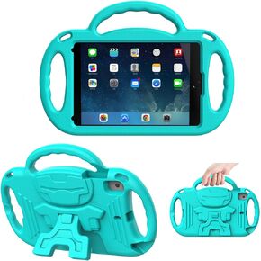 TIRIN Kids Case for iPad Mini 1/2/3/4/5, iPad 7.9 Generation Case, iPad Mini Shockproof Protective Case with Handle Shoulder Strap and Kickstand for iPad Mini 1st/2nd/3rd/4th/5th Generation, Black