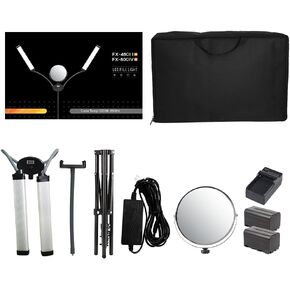Professional Tattoo Beauty Enhancing Photography Led Ring Light led Photography Double arm Fill Light Celebrity Live Streaming Selfie Light Ight (FX-800 with Mirror +Batteries) in Kuwait