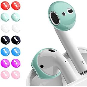 [7 أزواج] Loirtlluy 2021 مطورة Airpods 2 و 1 غطاء سماعات أذن، أغطية وسائد سيليكون سائلة [تناسب حافظة الشحن]، ملحقات واقية مضادة للانزلاق متوافقة مع Airpods 2 و 1 in Kuwait