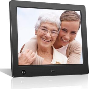 Digital Photo Frame 10 inch - 32G Wood WiFi Digital Picture Frame with Motion Sensor - Share Photos and Videos with IPS HD Touch Screen and Free App by FLYAMAPIRIT