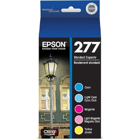 مجموعة حبر EPSON 277 Claria Photo HD سعة قياسية 5 خراطيش ألوان (T277920-S) تعمل مع Expression Photo XP-850، XP-860، XP-950، XP-960، XP-970 in Kuwait
