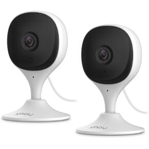 Imou Home Security Camera 2 Pack 1080P Baby Monitor with Night Vision, 2-Way Audio, Human Detection, Sound Detection, Plug in WiFi Indoor Camera Dog Cam with App, 2.4G Wi-Fi Only, Works with Alexa