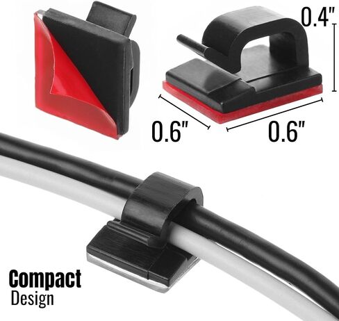 مشابك كابلات مستر بين- 30 حزمة، أسود، منظم أسلاك لاصق، منظم كابلات، حامل سلك للمكتب، حامل الكابلات، مشابك الأسلاك، حارس السلك، منظم سلك مكتب، مشبك حبل، حامل سلك in Kuwait