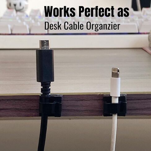 مشابك كابلات مستر بين- 30 حزمة، أسود، منظم أسلاك لاصق، منظم كابلات، حامل سلك للمكتب، حامل الكابلات، مشابك الأسلاك، حارس السلك، منظم سلك مكتب، مشبك حبل، حامل سلك in Kuwait