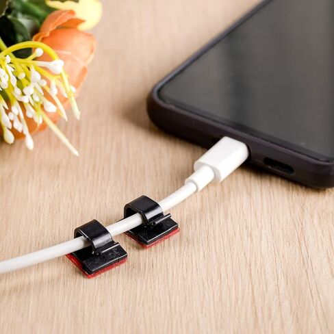 مشابك كابلات مستر بين- 30 حزمة، أسود، منظم أسلاك لاصق، منظم كابلات، حامل سلك للمكتب، حامل الكابلات، مشابك الأسلاك، حارس السلك، منظم سلك مكتب، مشبك حبل، حامل سلك in Kuwait