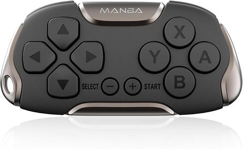 وحدة تحكم Manba Mini اللاسلكية، جهاز تحكم Anki للتحكم عن بعد للتبديل/OLED، Windows، MacOS وAndroid مع كابل وحزام، مصمم للألعاب الكلاسيكية (أسود) in Saudi Arabia