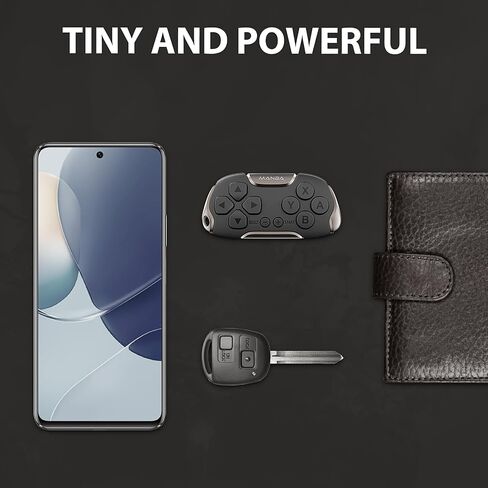 وحدة تحكم Manba Mini اللاسلكية، جهاز تحكم Anki للتحكم عن بعد للتبديل/OLED، Windows، MacOS وAndroid مع كابل وحزام، مصمم للألعاب الكلاسيكية (أسود) in Saudi Arabia