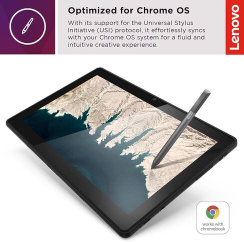 Lenovo USI Stylus Pen, Chrome OS Support, 4,096 Levels of Pressure Sensitivity, 150 Days Battery Life, AAAA Battery, Works with Chromebook, GX81B10212,Grey in Kuwait