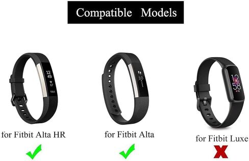 سوار معصم مرن قابل للتعديل / سوار كاحل متوافق مع جهاز تتبع اللياقة البدنية فيتبيت التا اتش ار/التا، سوار مطاطي للرجال والنساء (اسود), Medium, بدون أحجار كريمة in Kuwait