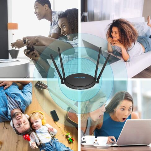 راوتر واي فاي ذكي WAVLINK AC3000 - MU-MIMO ثلاثي النطاق جيجابت لاسلكي عالي السرعة للمنزل، تدفق 4K مع منافذ USB 3.0 لجهاز توجيه الألعاب، التحكم الأبوي وجودة الخدمة in Kuwait