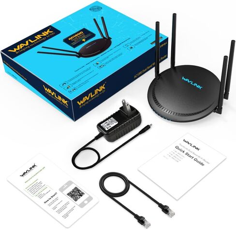 راوتر واي فاي ذكي WAVLINK AC3000 - MU-MIMO ثلاثي النطاق جيجابت لاسلكي عالي السرعة للمنزل، تدفق 4K مع منافذ USB 3.0 لجهاز توجيه الألعاب، التحكم الأبوي وجودة الخدمة in Kuwait