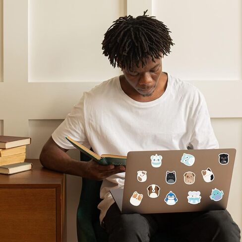 100 قطعة من ملصقات كرتونية لطيفة، ملصقات فينيل صغيرة جمالية لزجاجة المياه واللابتوب والجيتار ولوح التزلج، ملصقات سكويشمالو مقاومة للماء للاطفال والبنات والمراهقين in Kuwait