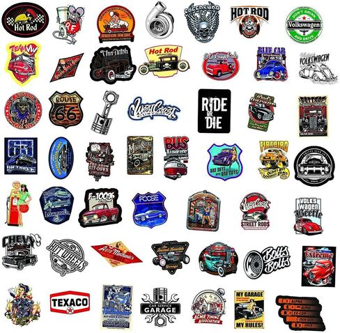 Vintage Car Stickers,Jumbo Decals,100 Pcs Cute Stickers for Phone Case Laptop Water Botter,Vinyl Decorations Waterproof for Skateboard Guitar Birthday Party Supplies for Adults Teens in Saudi Arabia