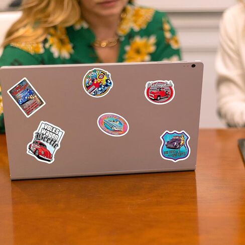 Vintage Car Stickers,Jumbo Decals,100 Pcs Cute Stickers for Phone Case Laptop Water Botter,Vinyl Decorations Waterproof for Skateboard Guitar Birthday Party Supplies for Adults Teens in Saudi Arabia