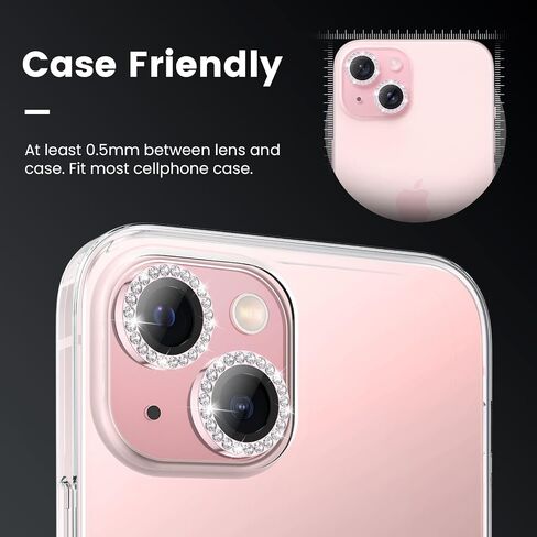 Tensea for iPhone 16 / iPhone 16 Plus Camera Lens Protector, 9H Tempered Glass Camera Cover Screen Protector, HD Clear, Metal Individual Ring for iPhone 16 6.1inch/iPhone 16 Plus 6.7inch 2024 in Kuwait