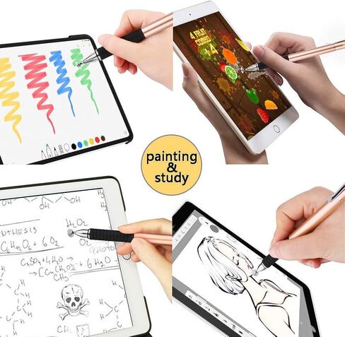 قرص دقيق 2 في 1 من Mixoo وقلم من الألياف مع أطراف قابلة للاستبدال لأجهزة تعمل باللمس سعوية (أسود/أزرق) in Kuwait