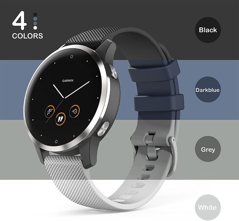 TUSITA حزام سيليكون سريع التحرير 22 مم بديل لـ Garmin Vivoactive 4، Venu 2، Galaxy Watch 4 3 Gear S3 Frontier، Fossil Gen 5، Amazfit GTR 3 Pro 2 2e، Ticwatch Pro 3 2021، Polar Vantage M، SW022 in Saudi Arabia