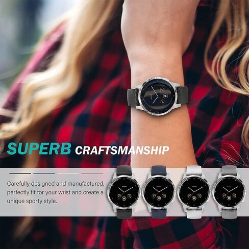TUSITA حزام سيليكون سريع التحرير 22 مم بديل لـ Garmin Vivoactive 4، Venu 2، Galaxy Watch 4 3 Gear S3 Frontier، Fossil Gen 5، Amazfit GTR 3 Pro 2 2e، Ticwatch Pro 3 2021، Polar Vantage M، SW022 in Saudi Arabia