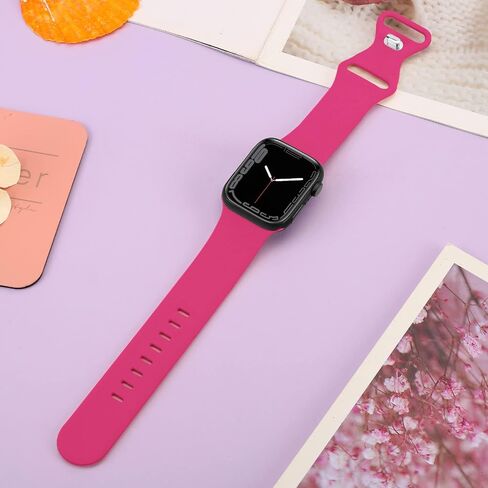 JXGM Compatible with Apple Watch Bands 38mm 40mm 41mm 42mm 44mm 45mm,Soft Silicone Sport Wristbands Replacement Strap for iWatch Series SE 7 6 5 4 3 2 1 Sport Edition for Women Men, Black, Classic01 in Kuwait