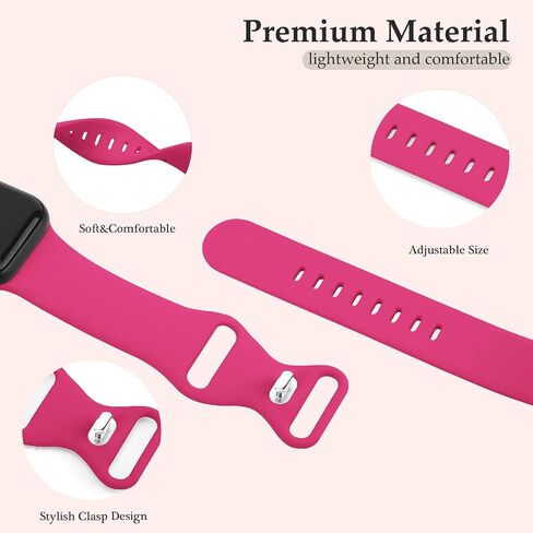 JXGM Compatible with Apple Watch Bands 38mm 40mm 41mm 42mm 44mm 45mm,Soft Silicone Sport Wristbands Replacement Strap for iWatch Series SE 7 6 5 4 3 2 1 Sport Edition for Women Men, Black, Classic01 in Kuwait