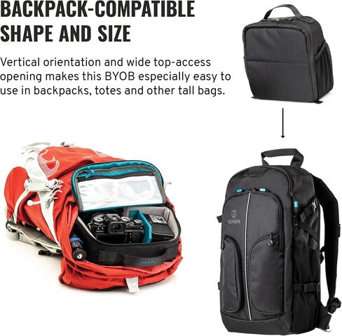 Tenba BYOB 10 DSLR Backpack Insert - Turns any bag into a camera bag for DSLR and Mirrorless cameras and lenses – Black (636-624) in Kuwait